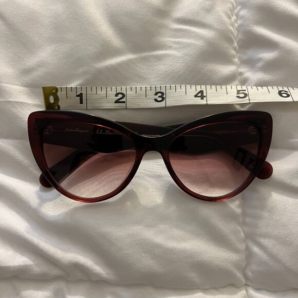 Salvatore Ferragamo Maroon Wine Acetate SF930S Cat Eye Sunglasses Quiet Luxury main image 10